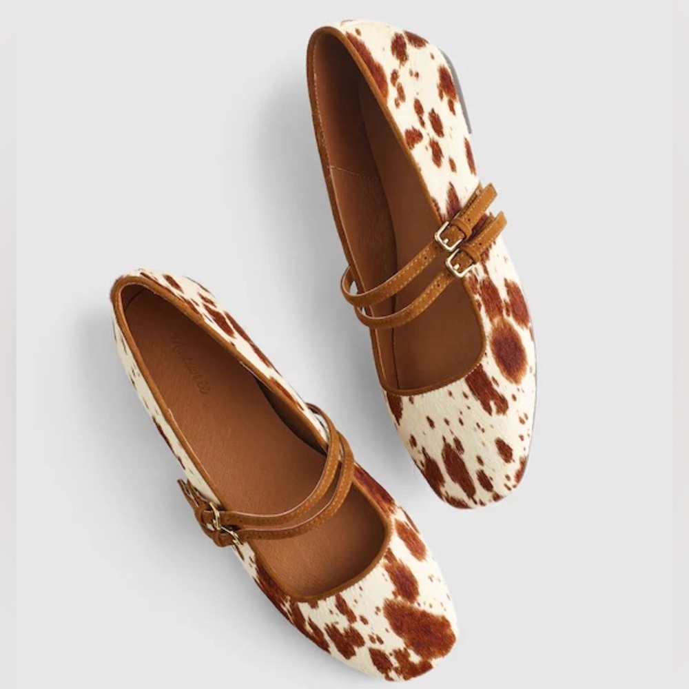 MADEWELL Leather Greta Ballet Flats - Russet Multi
